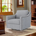 Fauteuils pivotants d'appoint pour salon, fauteuils baquets à 360 degrés, fauteuils avec accoudoirs pour chambre et salon, fauteuil de chambre