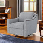 Fauteuils pivotants d'appoint pour salon, fauteuils baquets à 360 degrés, fauteuils avec accoudoirs pour chambre et salon, fauteuil de chambre
