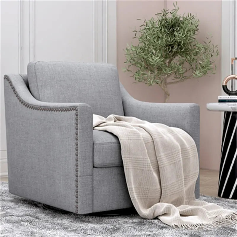 Fauteuils pivotants d'appoint pour salon, fauteuils baquets à 360 degrés, fauteuils avec accoudoirs pour chambre et salon, fauteuil de chambre