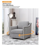 Fauteuils pivotants d'appoint pour salon, fauteuils baquets à 360 degrés, fauteuils avec accoudoirs pour chambre et salon, fauteuil de chambre