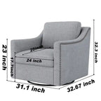 Fauteuils pivotants d'appoint pour salon, fauteuils baquets à 360 degrés, fauteuils avec accoudoirs pour chambre et salon, fauteuil de chambre