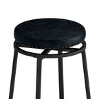 Ensemble table de bar de cuisine avec tabourets ronds en similicuir