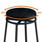 Ensemble table de bar de cuisine avec tabourets ronds en similicuir