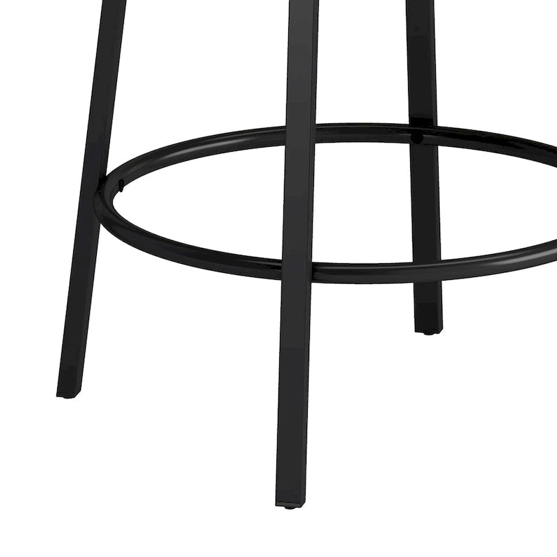 Ensemble table de bar de cuisine avec tabourets ronds en similicuir