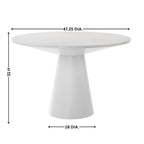 Ensemble de salle à manger Roundhill Rocco 5 pièces 48, table à pied central ronde avec 4 chaises