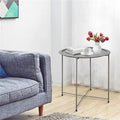 Table d'appoint métallique avec plateau