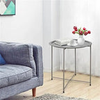 Table d'appoint métallique avec plateau