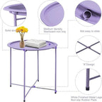Table d'appoint métallique avec plateau