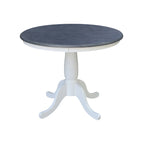 Table de salle à manger à pied central ronde de 36 po avec 4 chaises de salle à manger à dossier en X