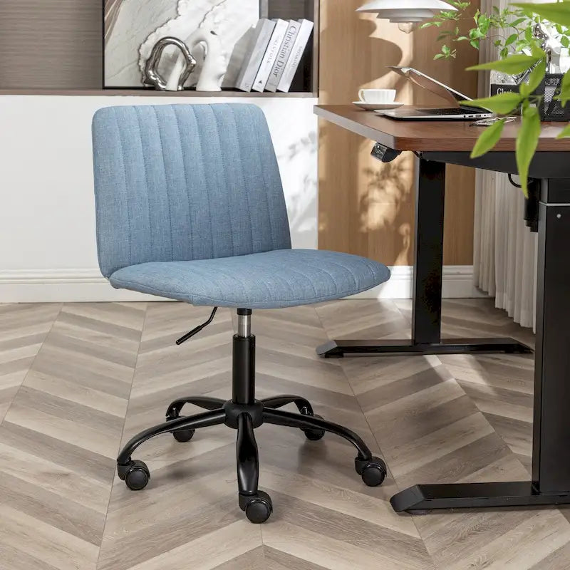 Chaise de bureau pivotante en tissu Masar