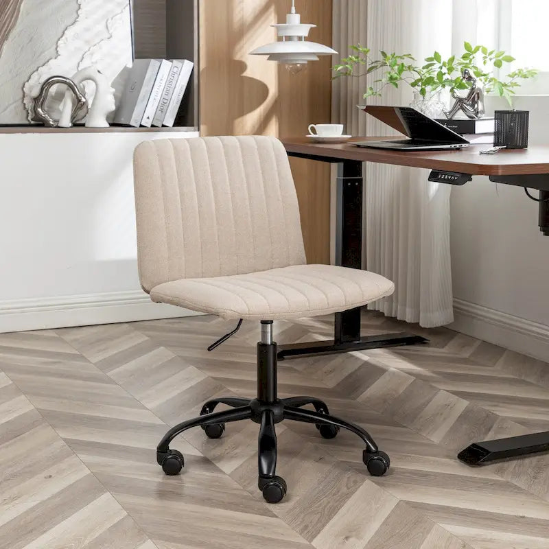Chaise de bureau pivotante en tissu Masar