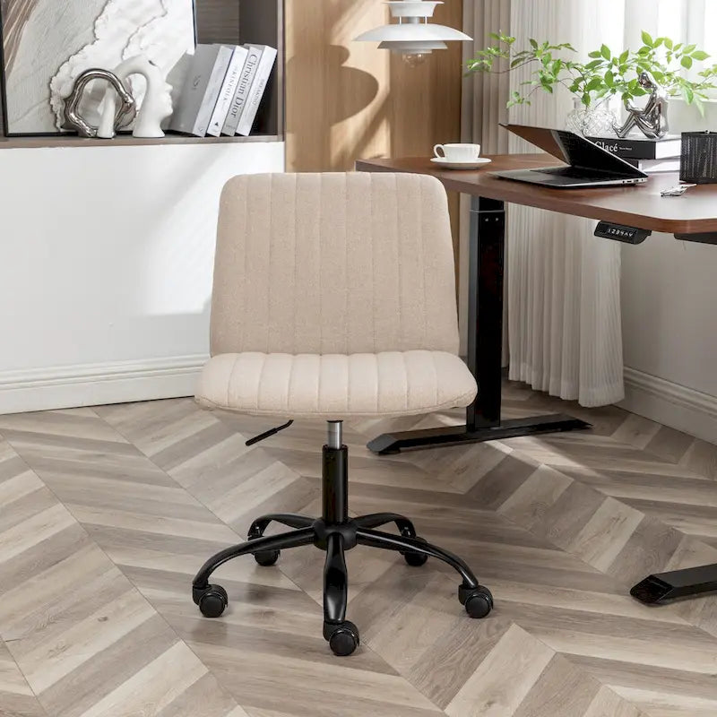 Chaise de bureau pivotante en tissu Masar
