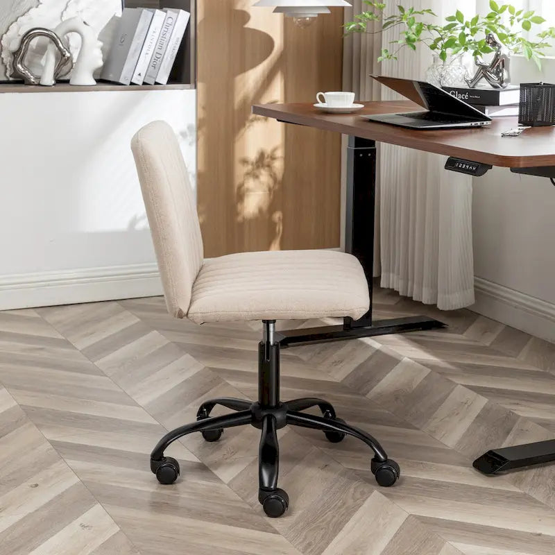 Chaise de bureau pivotante en tissu Masar