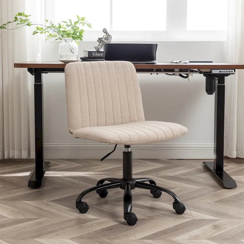 Chaise de bureau pivotante en tissu Masar