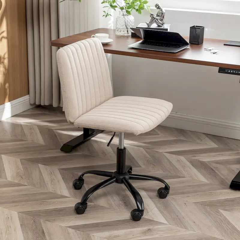 Chaise de bureau pivotante en tissu Masar
