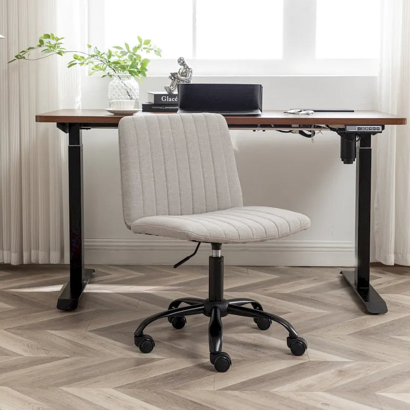 Chaise de bureau pivotante en tissu Masar