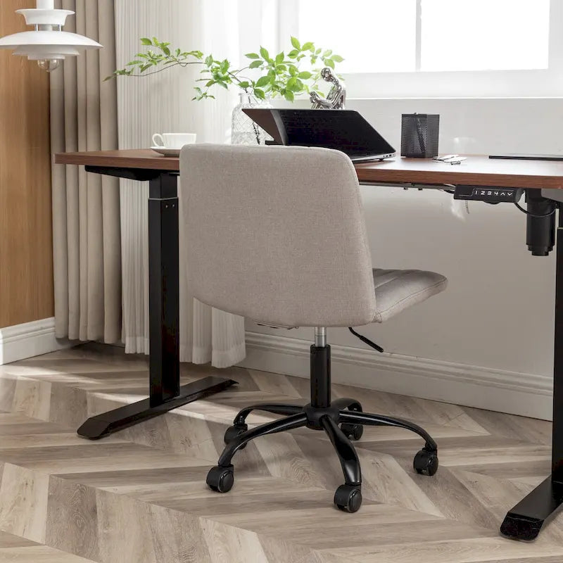 Chaise de bureau pivotante en tissu Masar