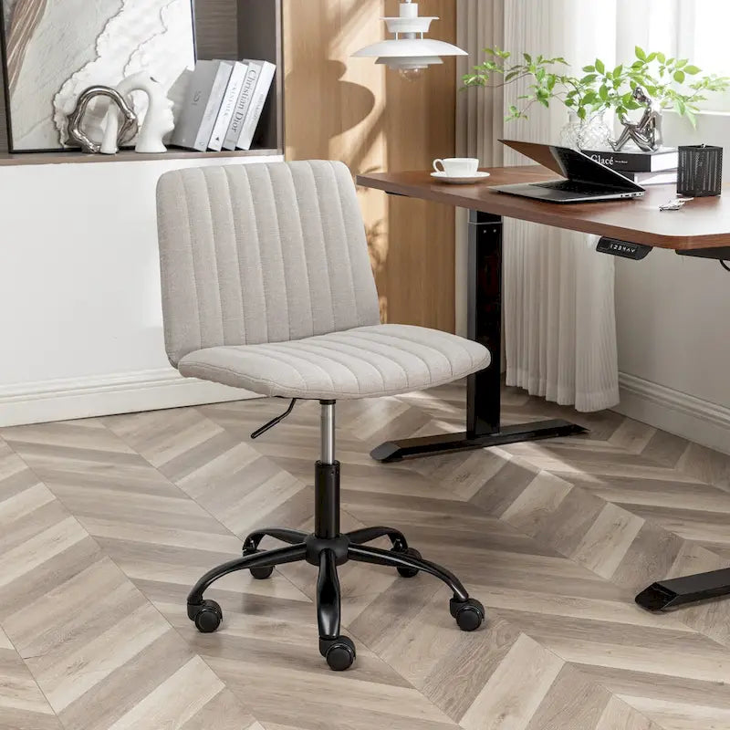Chaise de bureau pivotante en tissu Masar