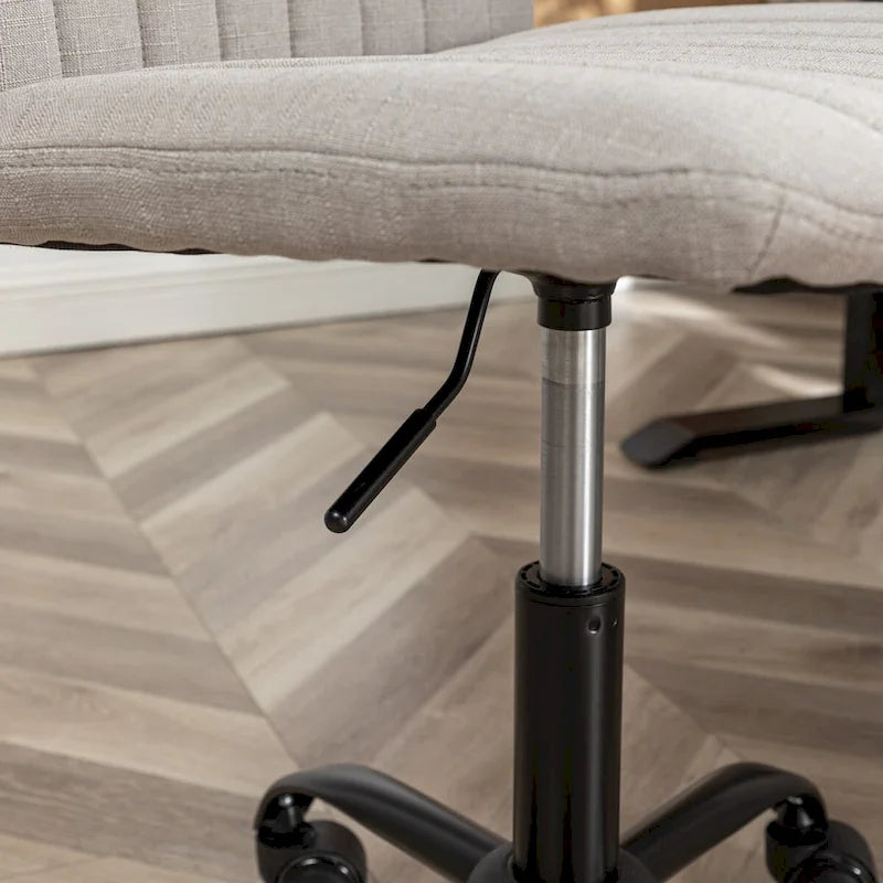 Chaise de bureau pivotante en tissu Masar