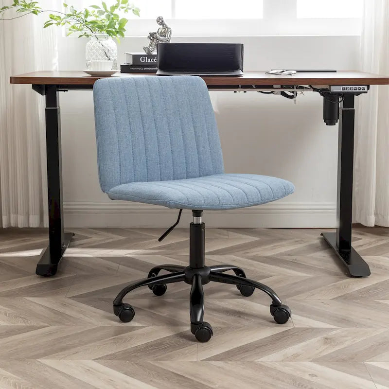 Chaise de bureau pivotante en tissu Masar