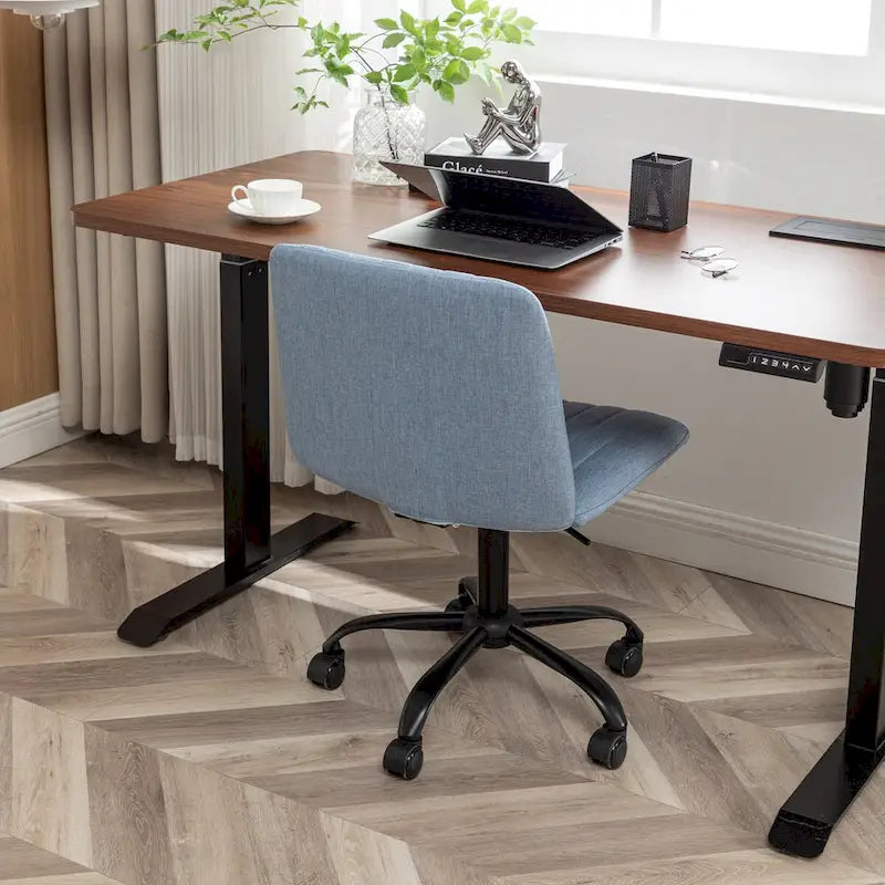 Chaise de bureau pivotante en tissu Masar