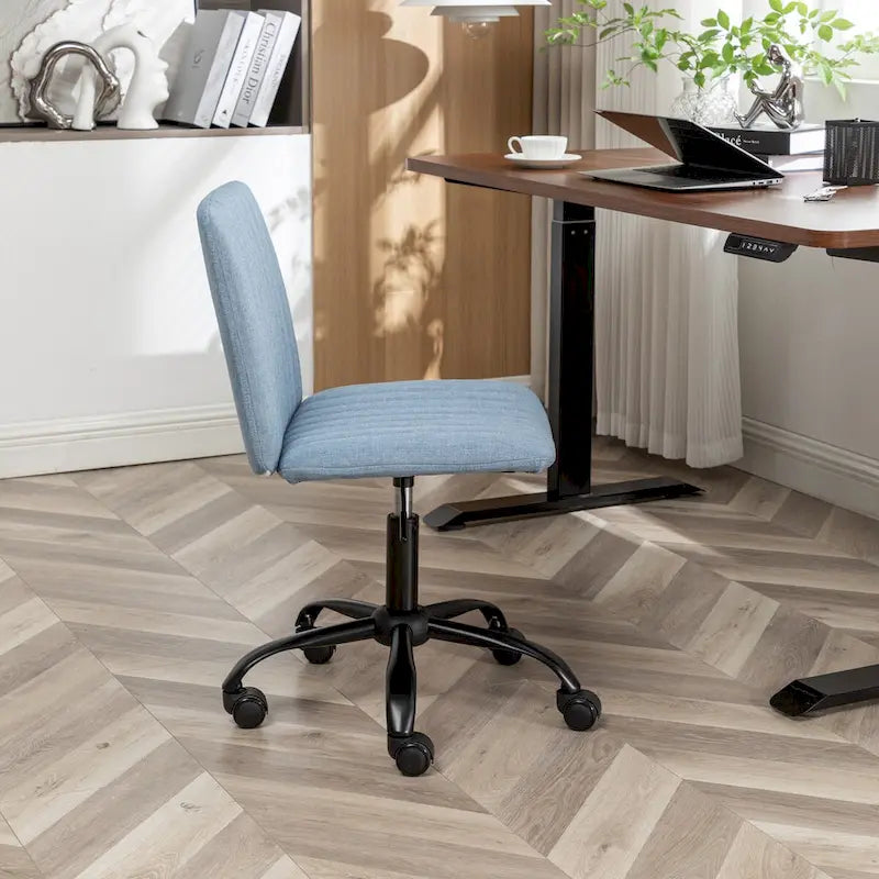 Chaise de bureau pivotante en tissu Masar