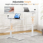 Bureau debout mobile avec roulettes, bureau pour ordinateur portable pneumatique, chariot d'ordinateur roulant, petit bureau réglable en hauteur, pour la maison
