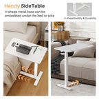 Bureau debout mobile avec roulettes, bureau pour ordinateur portable pneumatique, chariot d'ordinateur roulant, petit bureau réglable en hauteur, pour la maison