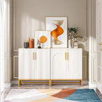 Bahut de rangement, Buffet moderne 4 portes avec étagère réglable pour salon, cuisine, salle à manger, couloir